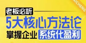【老板必听】5大核心方法论，掌握企业系统化盈利密码-巅峰资源网