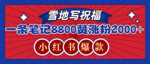 一条笔记8800+赞，涨粉2000+，火爆小红书的recraft雪地写祝福玩法(附提示词及工具)-巅峰资源网
