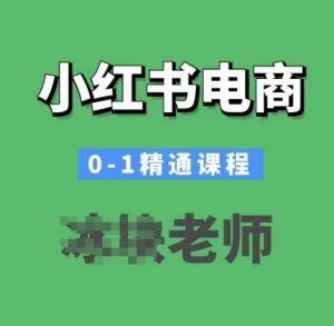 小红书电商0-1精通课程，小红书开店必学课程-巅峰资源网
