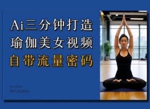 Ai3分钟打造瑜伽美女视频，自带流量密码-巅峰资源网
