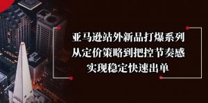 亚马逊站外新品打爆系列，从定价策略到把控节奏感，实现稳定快速出单-巅峰资源网