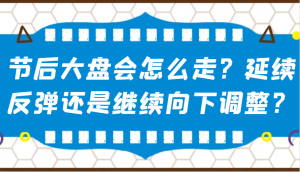 某公众号付费文章：节后大盘会怎么走？延续反弹还是继续向下调整？-巅峰资源网