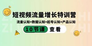 短视频流量增长特训营：流量认知+数据认知+起号认知+产品认知（10节课）-巅峰资源网