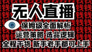 2025无人直播这么做就对了，保姆级全面解析，全程干货，新手老手都可上手-巅峰资源网