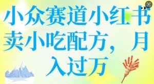 小众赛道小红书卖小吃配方，操作简单，月入过W-巅峰资源网
