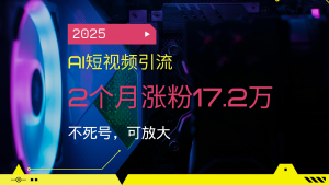2025AI短视频引流，2个月涨粉17.2万，不死号，可放大-巅峰资源网