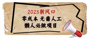 2025新风口，懒人必做项目，零成本无需人工，轻松上手无门槛-巅峰资源网