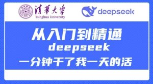 清华大学讲DeepSeek最全教程，从入门到精通，deepseek一分钟干了我一天的活-巅峰资源网