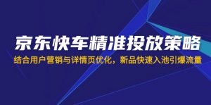 京东快车精准投放策略，结合用户营销与详情页优化，新品快速入池引爆流量-巅峰资源网