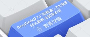 DeepSeek从入门到精通：7大场景 50大案例 全套提示词【文档】-巅峰资源网