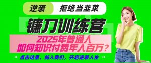 镰刀训练营超级IP合伙人，25年普通人如何通过“知识付费”实现逆袭-巅峰资源网