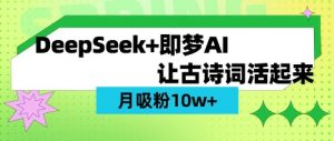 用DeepSeek做AI 古诗词视频，涨粉 10W+(保姆级教程)-巅峰资源网