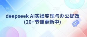 deepseek AI实操变现与办公提效(20+节课更新中)-巅峰资源网