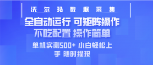 最新沃尔玛平台采集 全自动运行 可矩阵单机实测500+ 操作简单-巅峰资源网