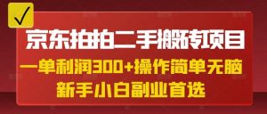 京东拍拍二手搬砖项目，一单纯利润3张，操作简单，小白兼职副业首选-巅峰资源网