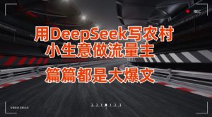 用DeepSeek写小生意做流量主，篇篇都是大爆文-巅峰资源网