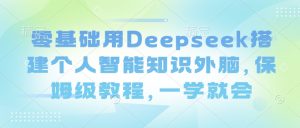 零基础用Deepseek搭建个人智能知识外脑，保姆级教程，一学就会-巅峰资源网