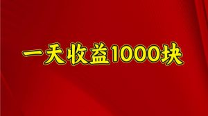 一天收益1000+ 稳定项目，可以做视频号，也可以做快手抖音-巅峰资源网