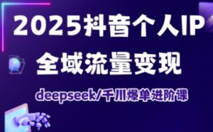 2025抖音个人IP全域流量变现进阶课，deepseek千川爆单进阶课-巅峰资源网