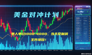 2025年最暴力项目“美金先登计划”最新最强对冲战法，每日实际收益1K-4K-巅峰资源网