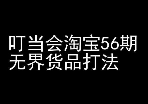 叮当会淘宝56期：无界货品打法-淘宝开店教程-巅峰资源网