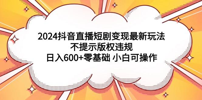 (9305期)2024抖音直播短剧变现最新玩法，不提示版权违规 日入600+零基础 小白可操作-巅峰资源网