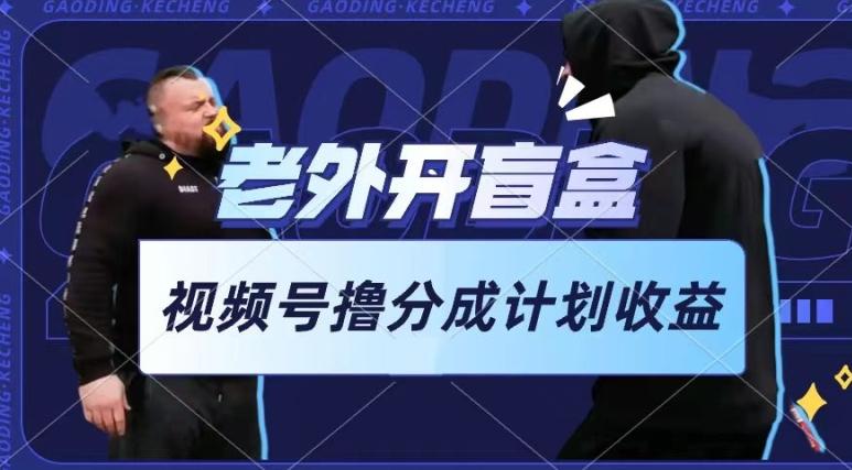 老外开盲盒视频，撸视频号分成计划收益，每天只需一小时，新手小白轻松上手【揭秘】-巅峰资源网