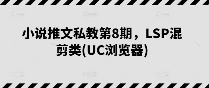 小说推文私教第8期，LSP混剪类(UC浏览器)-巅峰资源网