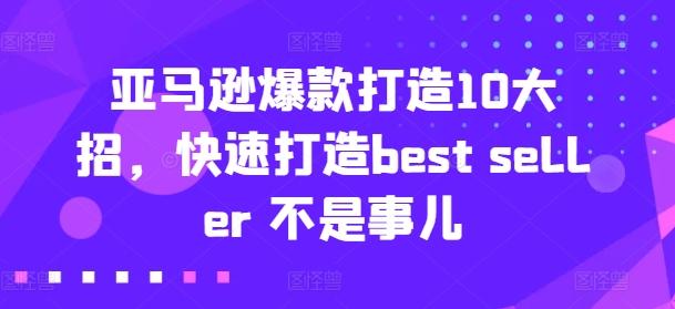 亚马逊爆款打造10大招，快速打造best seller 不是事儿-巅峰资源网
