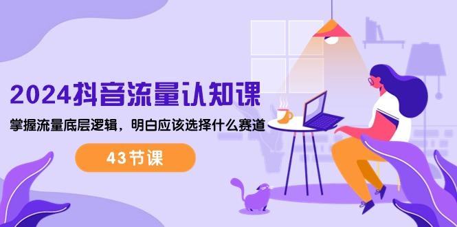 2024抖音流量·认知课：掌握流量底层逻辑，明白应该选择什么赛道 (43节课-巅峰资源网