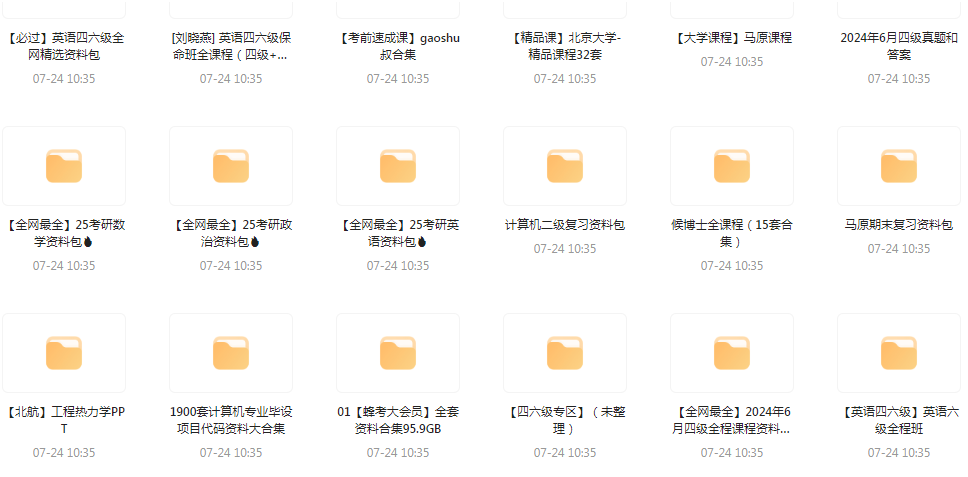 大学资源最全合集-巅峰资源网