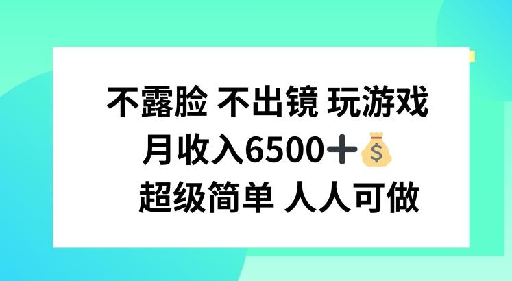 不露脸 不出境 玩游戏，月入6500 超级简单 人人可做【揭秘】-巅峰资源网