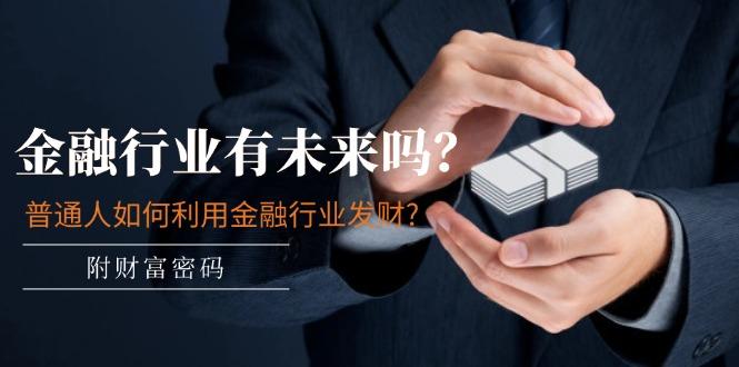 某付费文章：金融行业有未来吗？普通人如何利用金融行业发财?(附财富密码-巅峰资源网