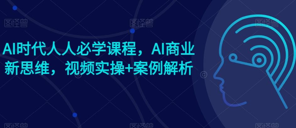 AI时代人人必学课程，AI商业新思维，视频实操+案例解析【赠AI商业爆款案例】-巅峰资源网