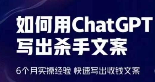 如何用ChatGPT写出杀手文案，6个月实操经验，快速写出收钱文案-巅峰资源网