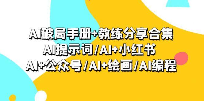 (9351期)AI破局手册+教练分享合集：AI提示词/AI+小红书 /AI+公众号/AI+绘画/AI编程-巅峰资源网