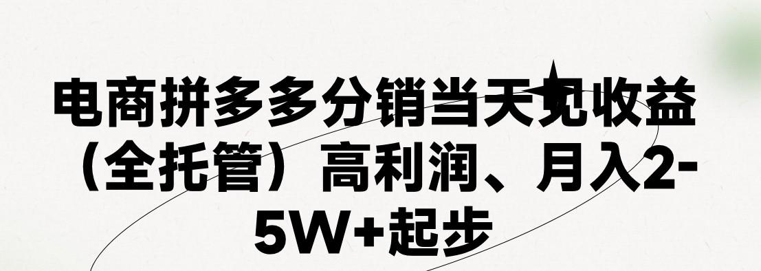 最新拼多多模式日入4K+两天销量过百单，无学费、 老运营代操作、小白福利，了解不吃亏-巅峰资源网