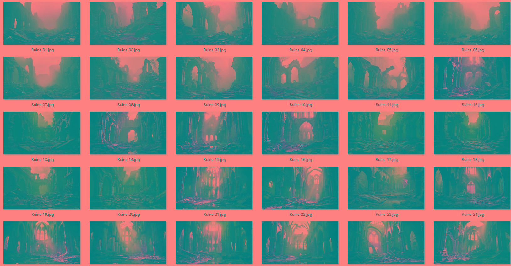 1600张科幻外星恐怖战争废墟环境背景 5K高清图片素材-巅峰资源网