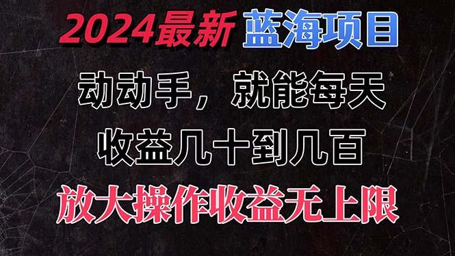 有手就行的2024全新蓝海项目，每天1小时收益几十到几百，可放大操作收...-巅峰资源网