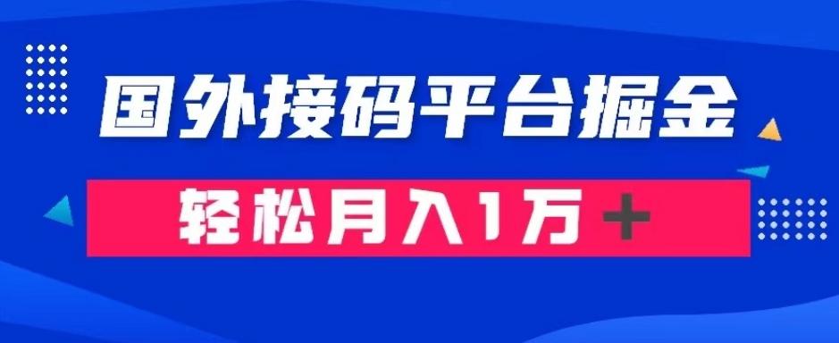 通过国外接码平台掘金：成本1.3，利润10＋，轻松月入1万＋【揭秘】-巅峰资源网