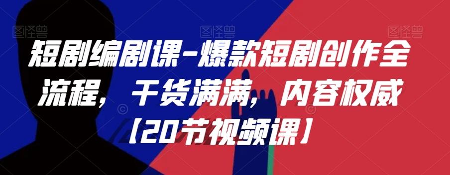 短剧编剧课-爆款短剧创作全流程，干货满满，内容权威【20节视频课】-巅峰资源网
