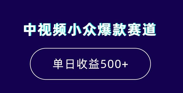 中视频小众爆款赛道，7天涨粉5万+，小白也能无脑操作，轻松月入上万【揭秘】-巅峰资源网