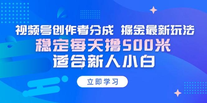 【蓝海项目】视频号创作者分成 掘金最新玩法 稳定每天撸500米 适合新人小白-巅峰资源网