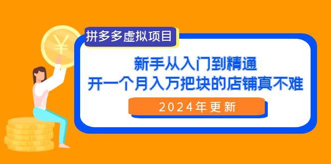 (9744期)拼多多虚拟项目：入门到精通，开一个月入万把块的店铺 真不难(24年更新)-巅峰资源网