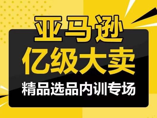 亚马逊亿级大卖-精品选品内训专场，亿级卖家分享选品成功之道-巅峰资源网