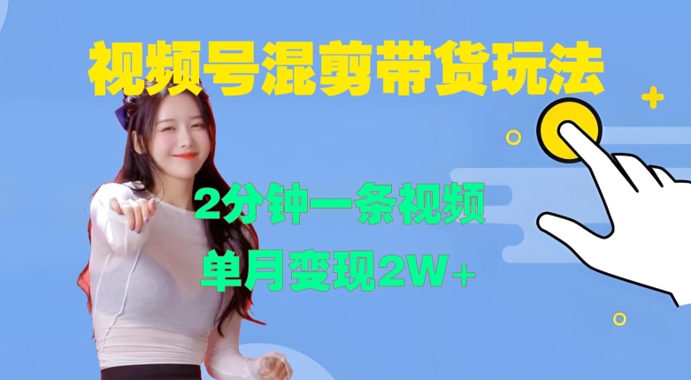 视频号混剪玩法，2分钟一条视频，单月变现2W+【揭秘】-巅峰资源网