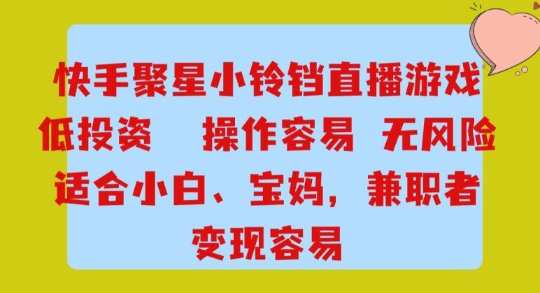快手小铃铛游戏项目，低投入零风险，操作简单变现快-巅峰资源网