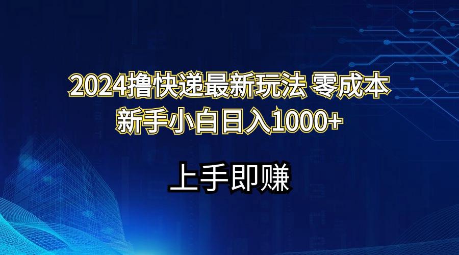 2024撸快递最新玩法零成本新手小白日入1000+-巅峰资源网