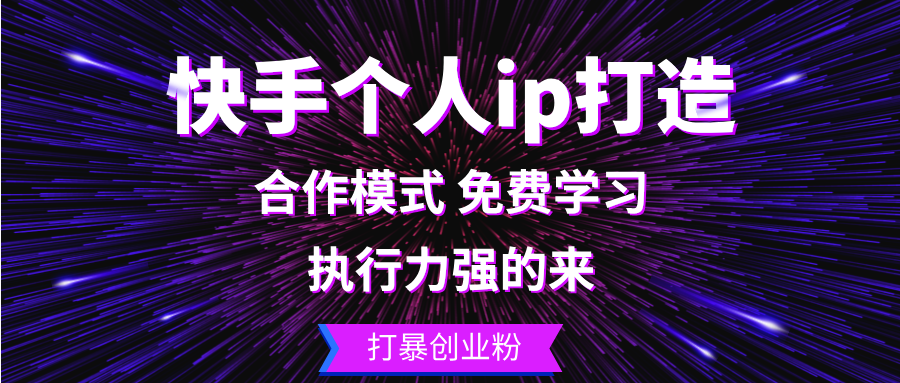 快手个人ip打造：执行力强的来 打暴创业粉-巅峰资源网