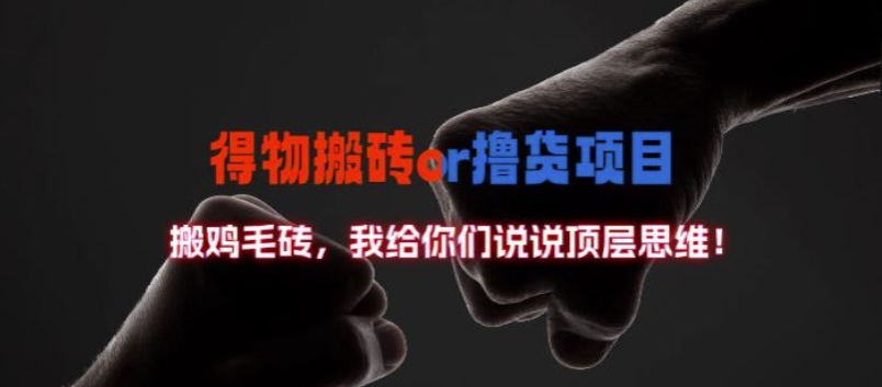 得物搬砖撸货项目?掰下数据，我给你们说说顶层思维【揭秘】-巅峰资源网